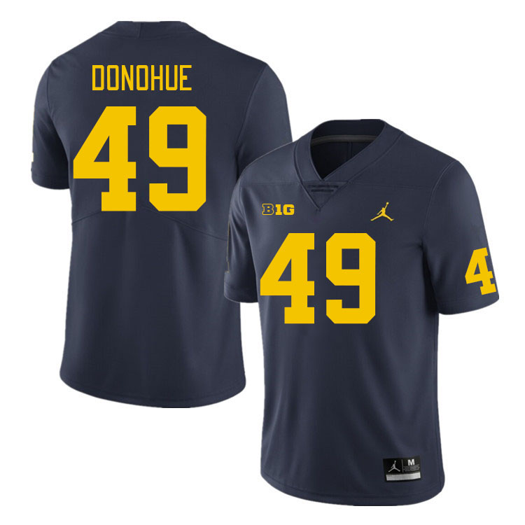 Michigan Wolverines #49 Henry Donohue College Football Jerseys Stitched Sale-Navy
